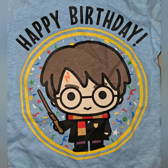 Harry potter happy birthday blue onesie 18 months bodysuit shirt Wizarding world - Picture 2 of 4